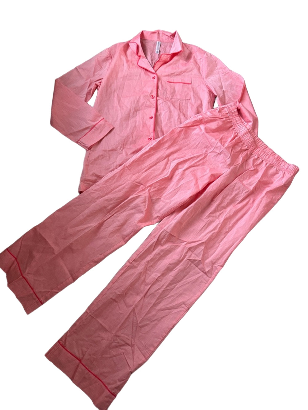 Gillian & O’Malley Coral Pink Cotton Pajama Set SIZE S Lightweight